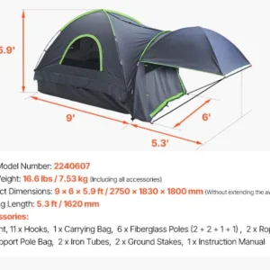 Waterproof Pickup Truck Bed Camping Tent