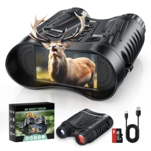 Night Vision Binoculars Goggles 8X Digital Zoom 1000ft HD 1080P with IR Illuminator & Video Recording 4K for Hunting/Camping